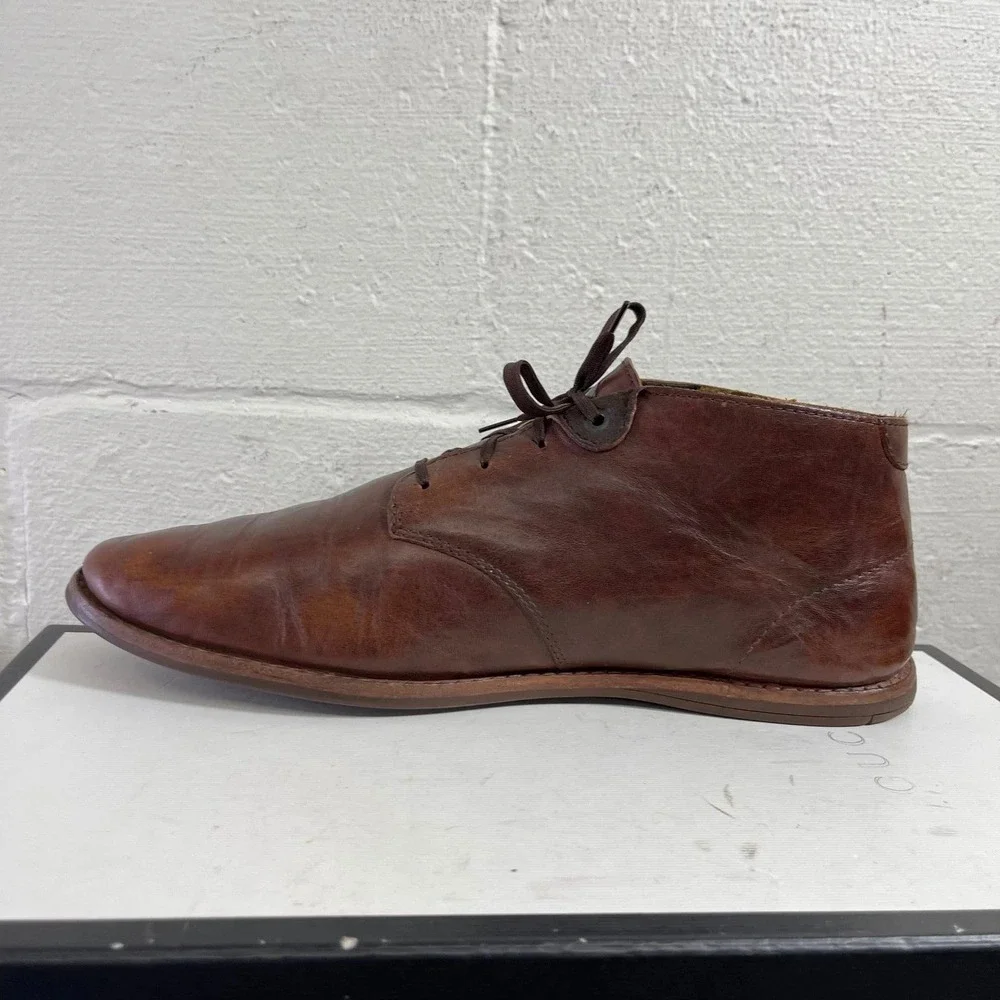 Timberland A152E Brown Leather Chukka Ankle Boots Lace Up Men's‎ Size 9.5 US